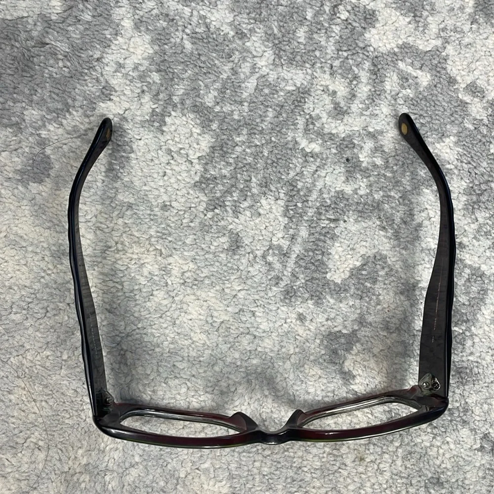 Chanel Acetate Quilted CC Glasses Frames Amber Brown Color Change Green Rim